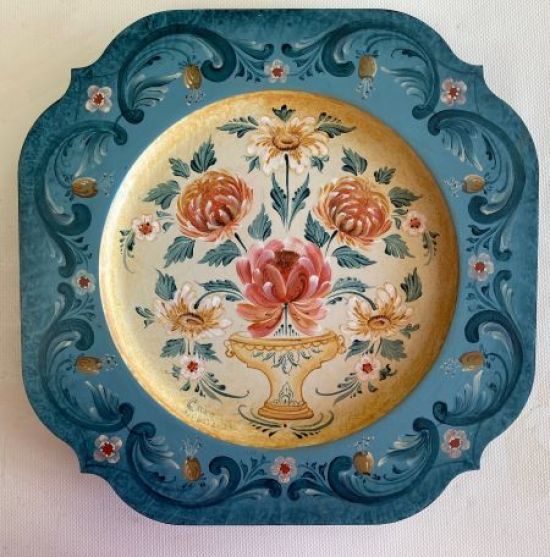 Sor Trondelag Square Plate Orginal Painting
